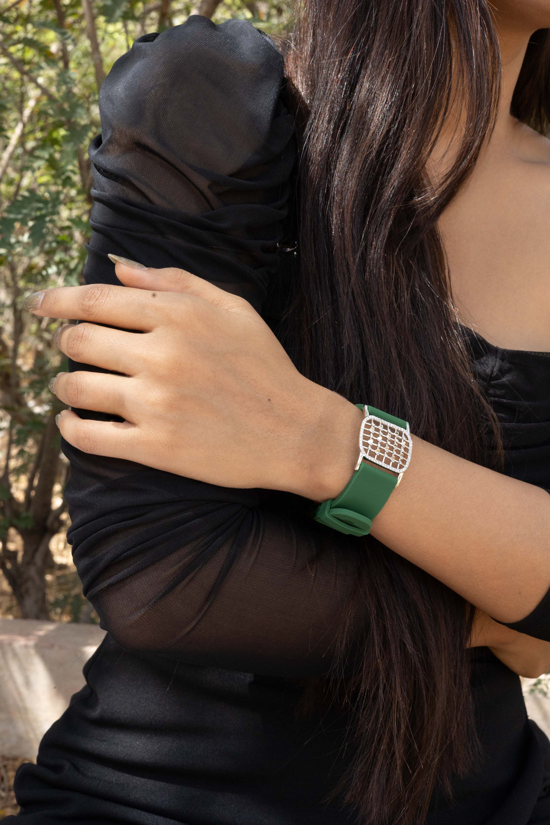 Cinderella silver watch band