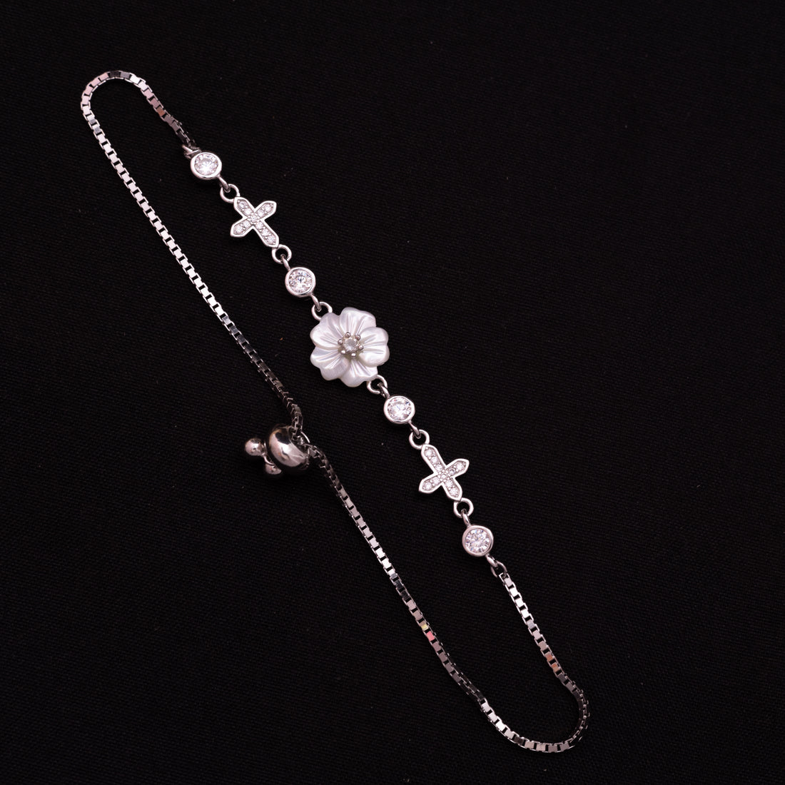 MOP Adjustable Bracelet white
