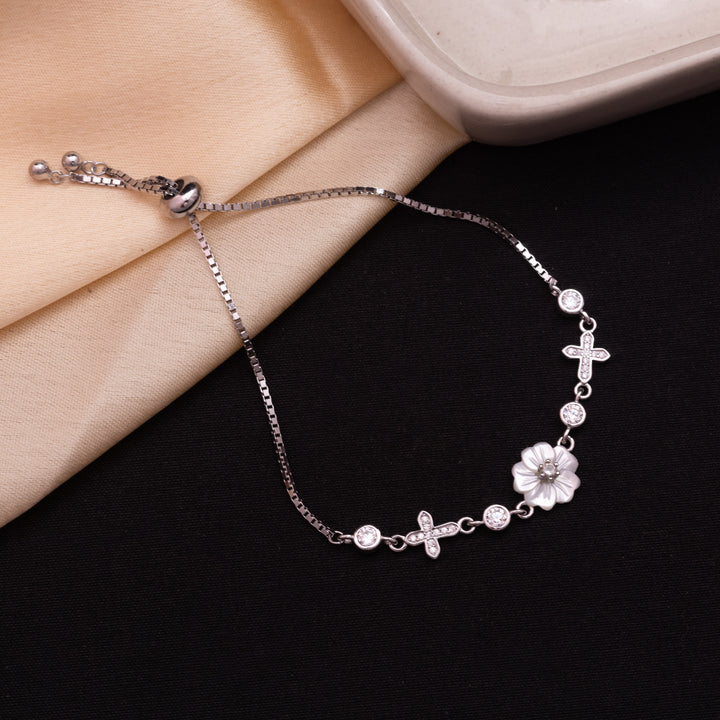 MOP Adjustable Bracelet white