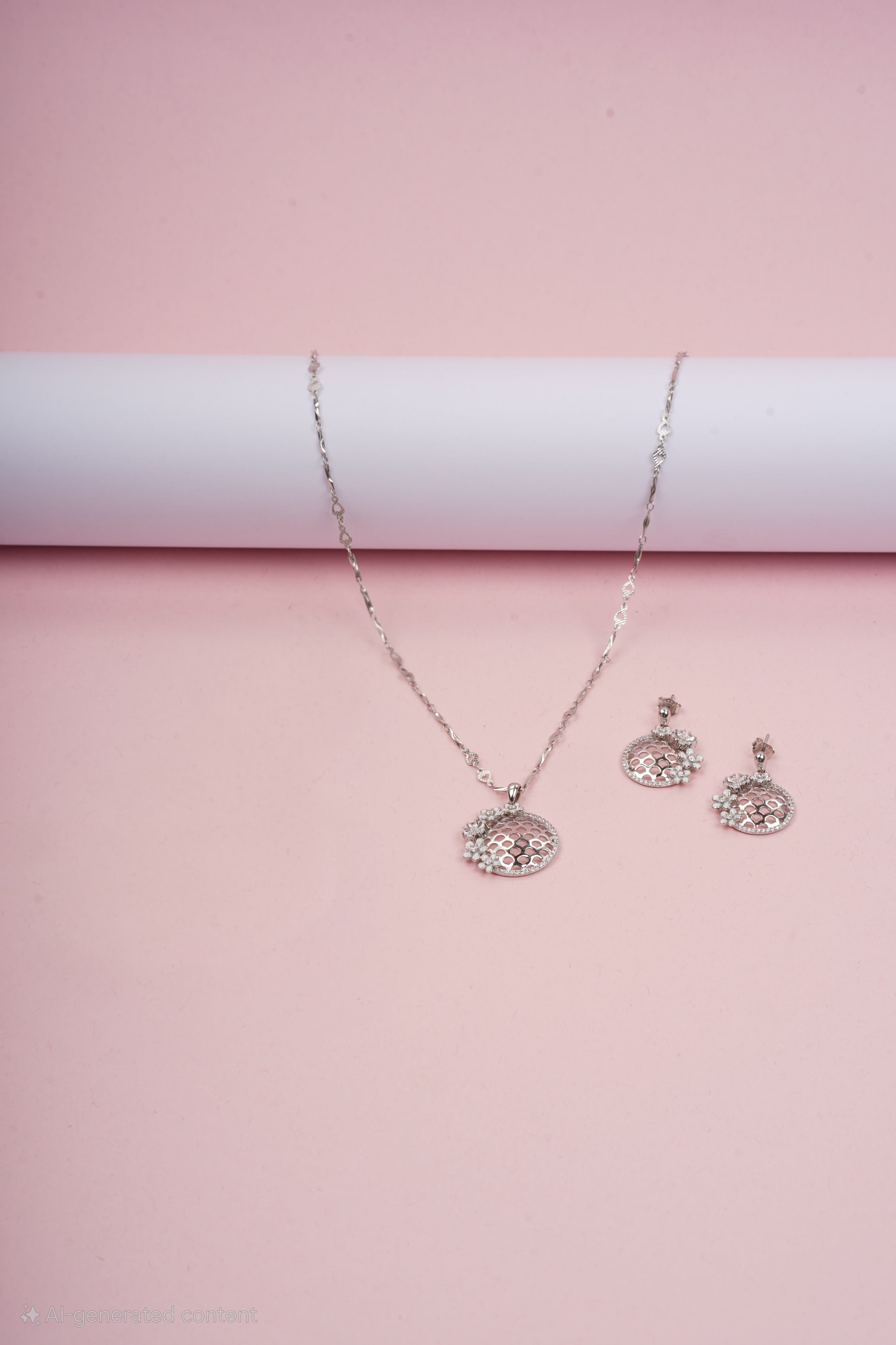 Net cutting pandel set with flowers in side