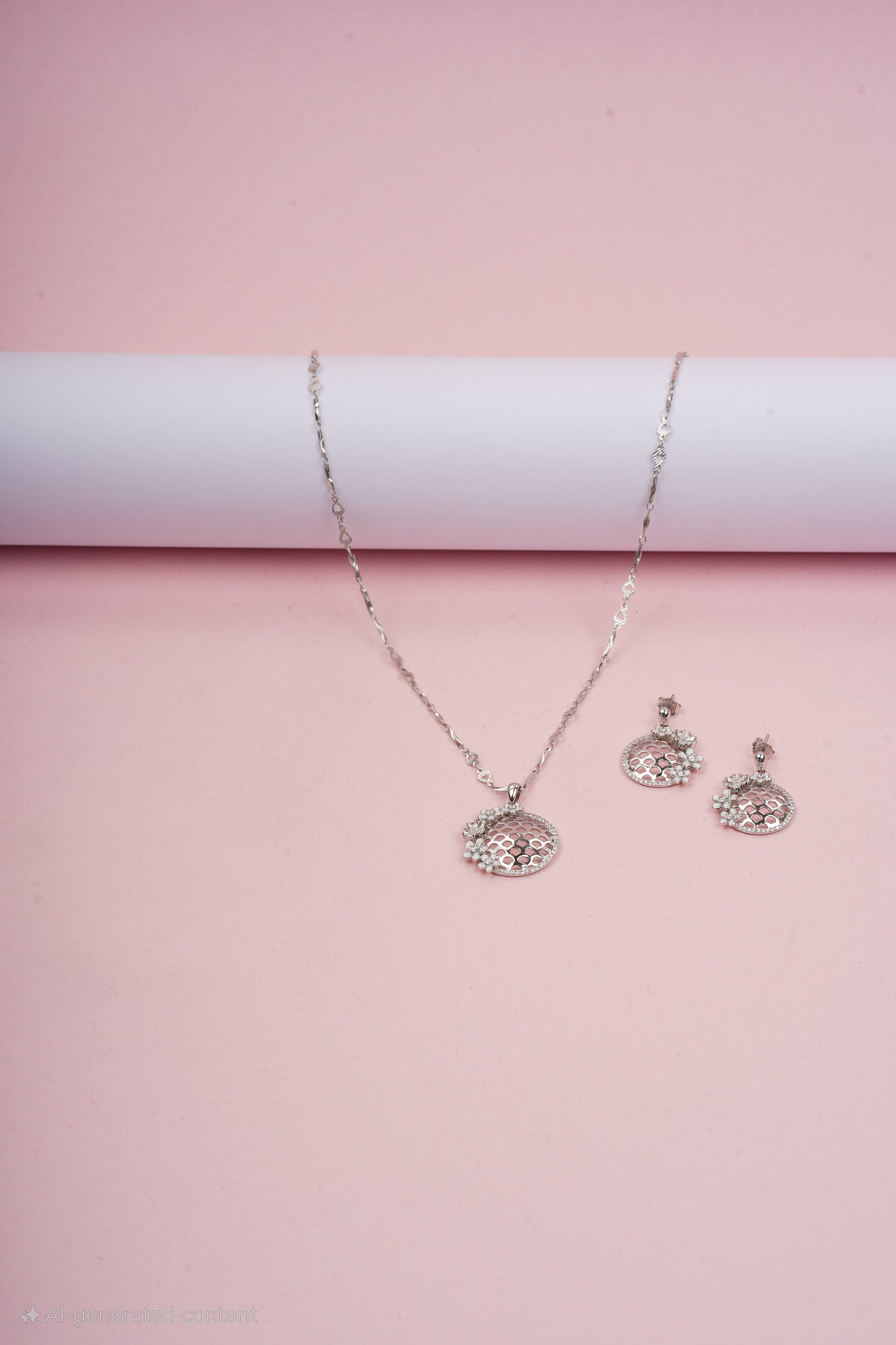 Net cutting pandel set with flowers in side