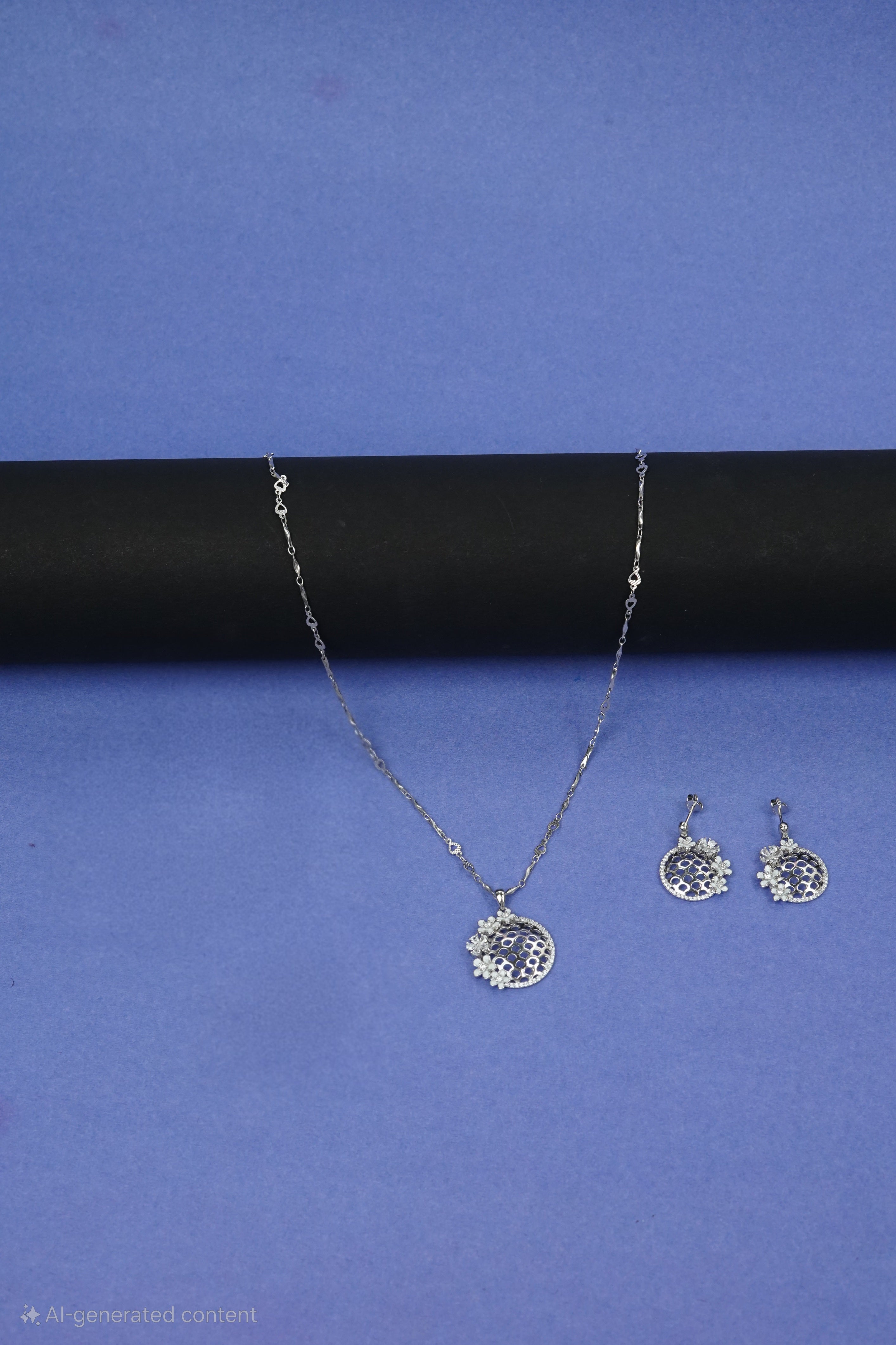 Net cutting pandel set with flowers in side